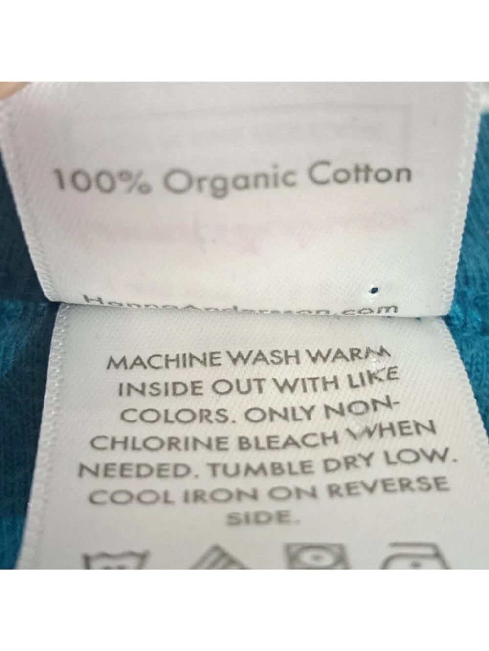 Hanna Andersson Unisex Size 6/7 Teal Long John Organic Cotton Pajama Top